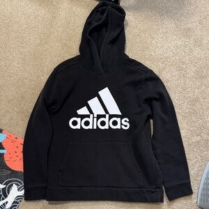Adidas Kids Black and White Logo Hoodie